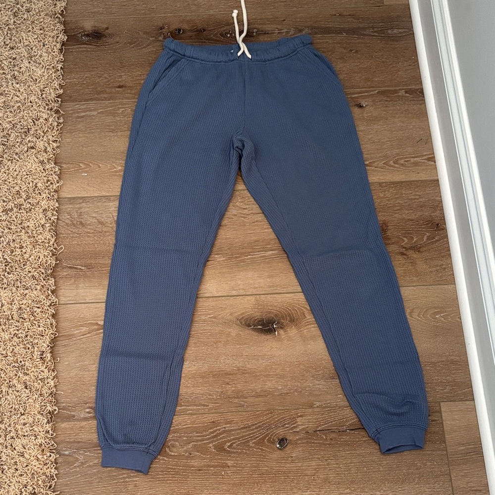 Aerie NWOT women’s XS Blue Waffle Knit drawstring Pants